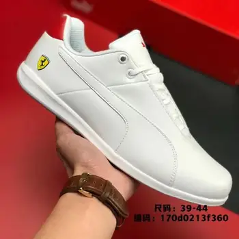 

100% Leather Pumax SF FUTURE CAT CASUAL men's motorcycle racing shoes lightweight non-slip rubber Walking shoes white