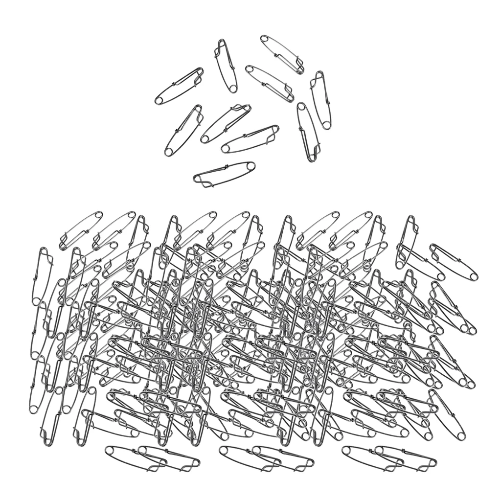 Pack of 200 Stainless Steel Longline Branch Hanger Snap Line Tuna Clips, 60mm Fishing Connectors