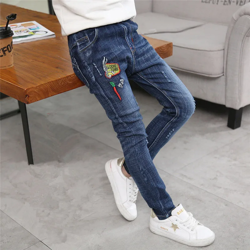 Autumn Casual Trousers Boys Jeans Infantil Bottom Children Denim Kids Clothing Baby Pants Jean Teenager Clothes Boys Pants 3-13T