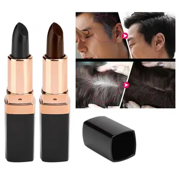 

4.5g Disposable Hair Color Pen Natural Plant Portable Hair Dye Black Lipstick Shaped Dye Pencil Brown Hair Care Coloring Tool
