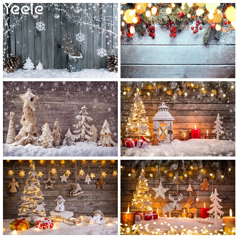 Фотосессия Yeele Рождественский фон блестящая Звезда деревянная доска ПОРТРЕТНАЯ
