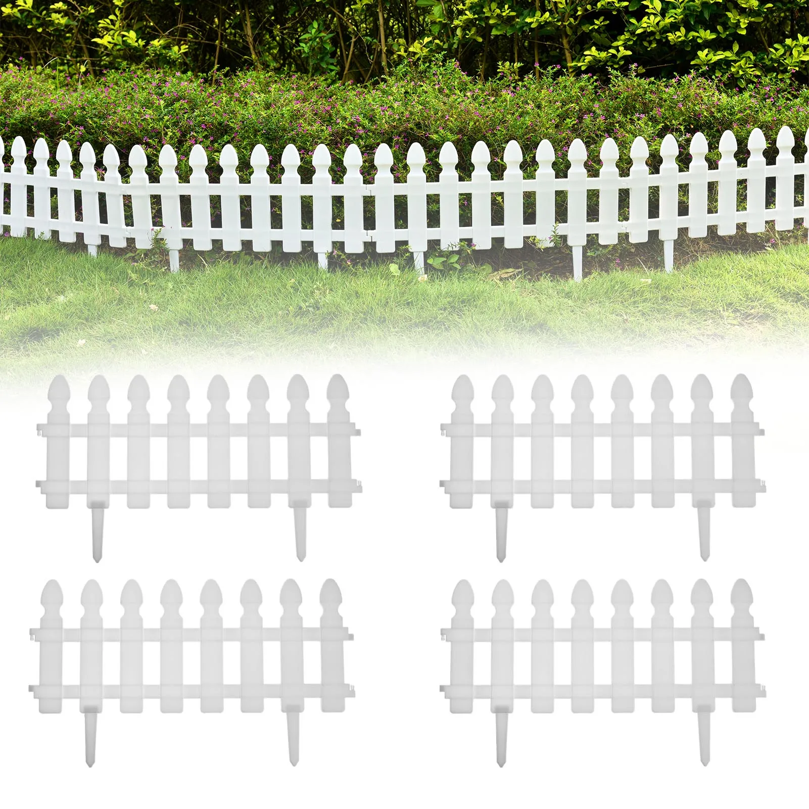 4pcs Plastic Garden Lawn Border Pannels Lan Outdoor Edging Colorado Springs Mall Max 53% OFF Fence