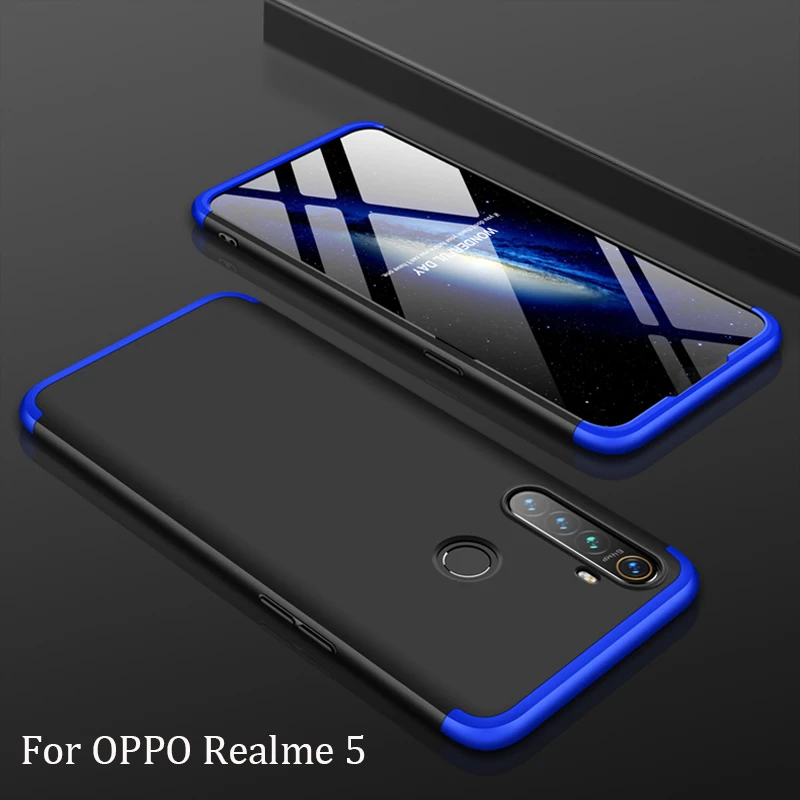 Жесткий чехол из поликарбоната с полной защитой 360 градусов для OPPO Realme 5
