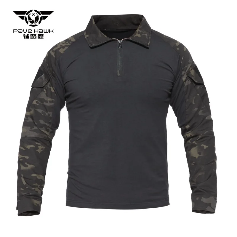 4XL Outdoor Airsoft CS Field Training Combat Tactical Uniform Shirt Men Women Long Sleeve Camouflage Thick Stretch Fabric Shirts |