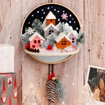 

Needle Felting Kit Christmas Felt Wall Hanging Decor Felt Appliques Ornament Door Hanging For Room Decor DIY Craft Felt Supplies