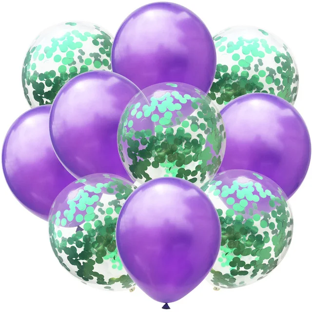 40 дюймов фиолетовые воздушные шары из фольги в виде цифр латекса с днем рождения декоративный шар для взрослых/детей детский душ/Свадебные украшения - Цвет: 12inch 10pcs A