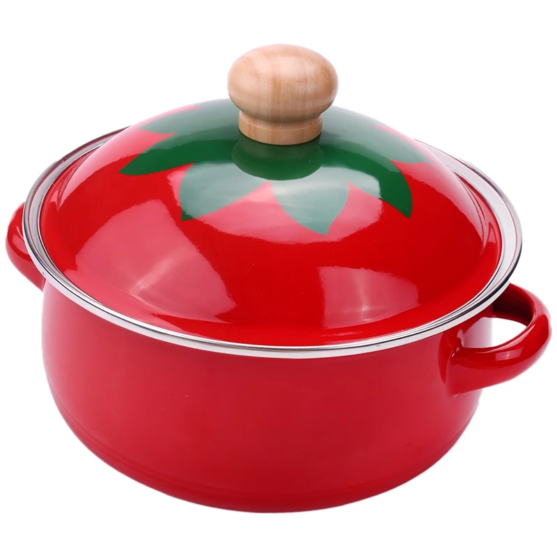 18Cm 1.5L Tomaat Emaille Soeppan Soeppan Mini Steelpan Melk Ei Noedels Koken Pan Voor Inductie Kookplaat Gas Fornuis|Soep & Voorraad Potten| -