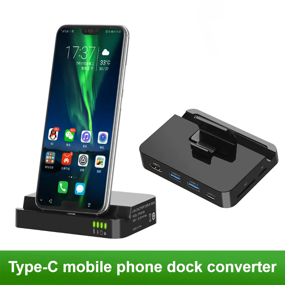 Кабель type-C док-станция для подзарядки телефона для iPhone 11 Pro Max 11 Pro Max samsung S8 S9 S10 HIMI SD TF USB док-станция