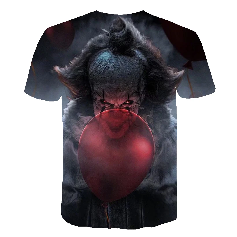 Детские футболки с 3D принтом «фильм ужасов», «Клоун Джокер» летняя футболка для мальчиков Повседневная футболка