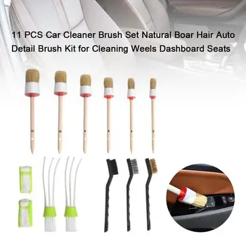 

11 PCS Car Air Conditioner Vent Outlet Cleaning Brush Set Car Meter Detailing Car Cleaner Brush