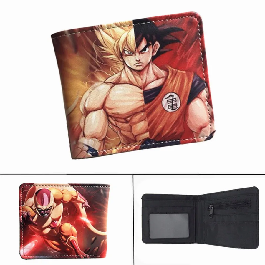 Аниме Dragon Ball Z кошелек Супер Saiyan Goku Vegetto для мальчиков и девочек карман на молнии для монет PU короткий держатель для карт