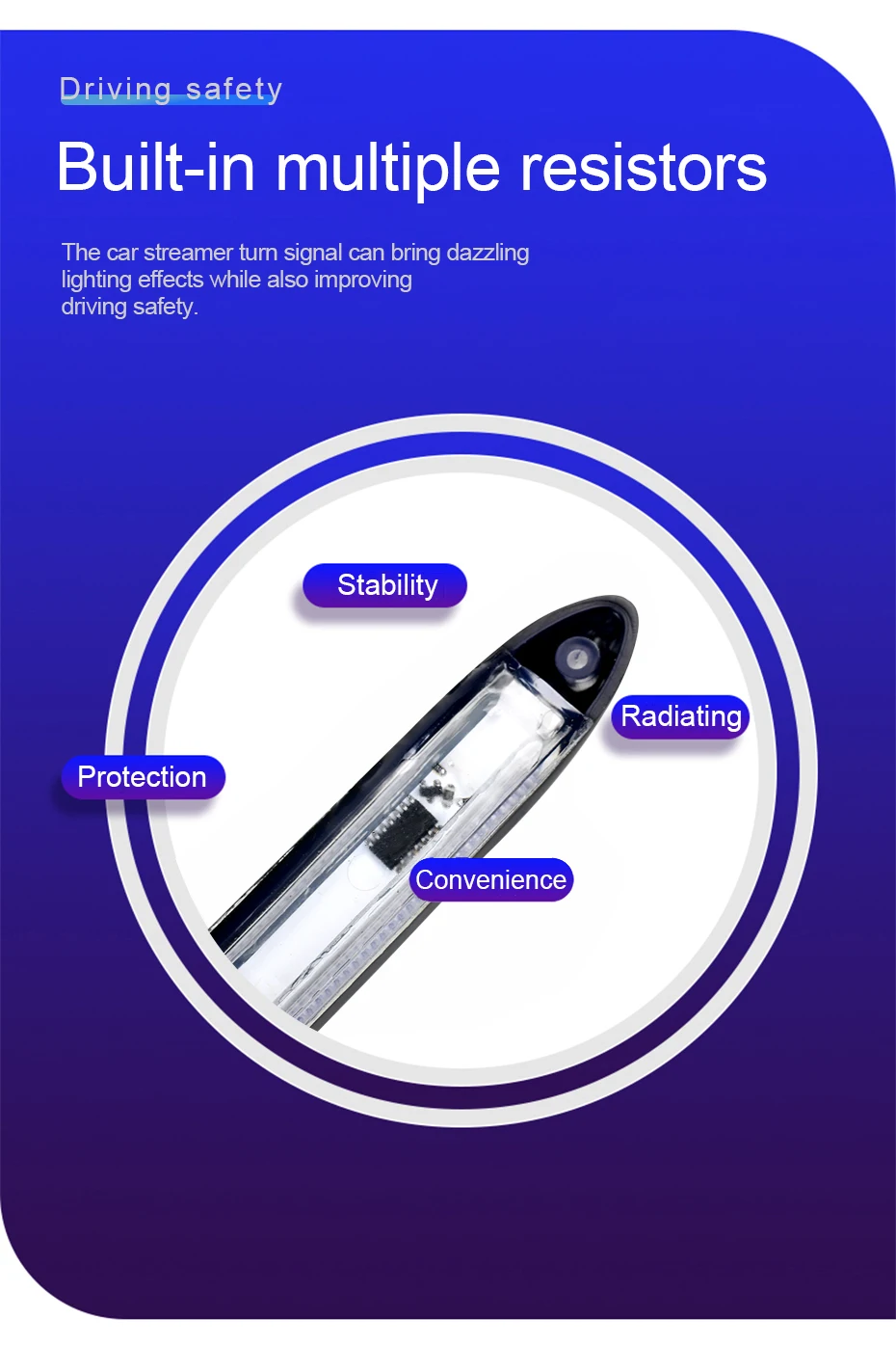 2Pcs Led Car Daytime Running Lights Drl Waterproof Headlight Turn Singal Yellow Light Streamer Auto Decorative Lamp Strip 12V