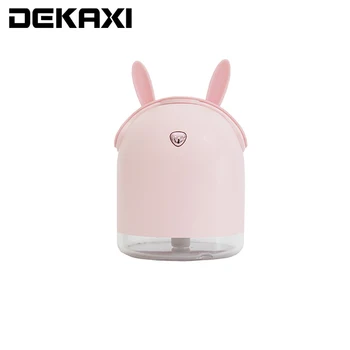 

DEKAXI Wireless Humidifier With Battery Cute Pet USB Air Humidificador Colorful Lamp Ultrasonic Aroma Oil Diffuser For Home Car