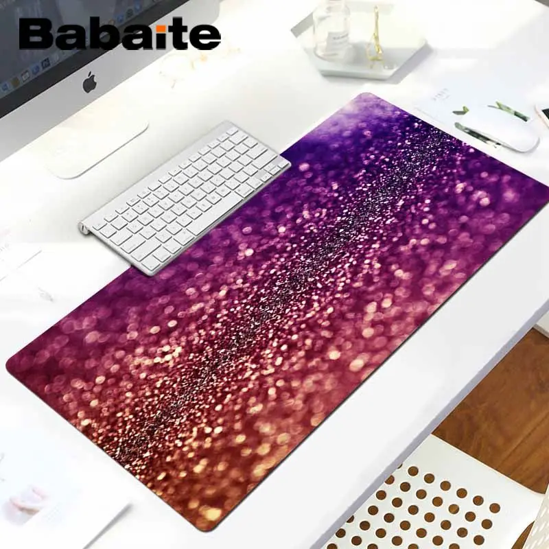 LockEdge 30X90cm Babaite крутые модные Сверкающие Снежинки противоскользящие прочные силиконовые компьютерные коврики большой коврик для мыши ПК компьютерный коврик - Цвет: LockEdge 30X90cm