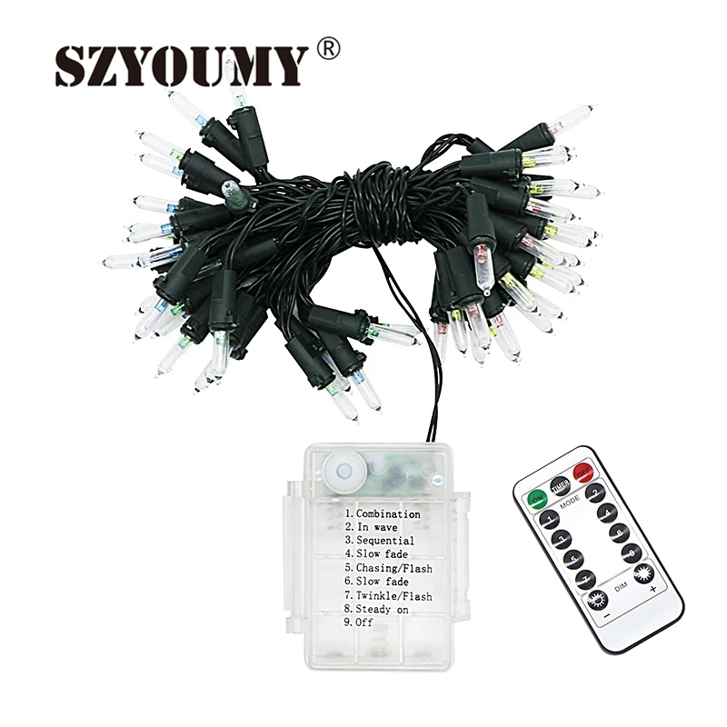 

SZYOUMY Bubble LED Solar String Fairy Lights 10M100 LED Battery Operate Outdoor Lights Bulbs Shape Christmas or Party Decorate