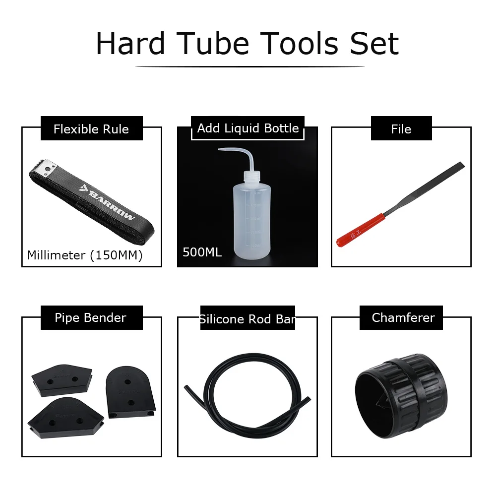 

Barrow Watercooler Custom Hot Bend Tools For 8x12,10x14,12x16mm PETG,PMMA Hard Tube,Pipe,Rule Bender,Add Liquid Bottle,Round Bar