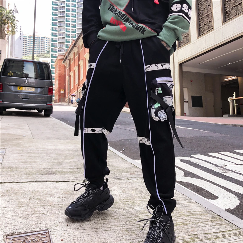 

2019 New High Street Buckle Pocket Pants Men