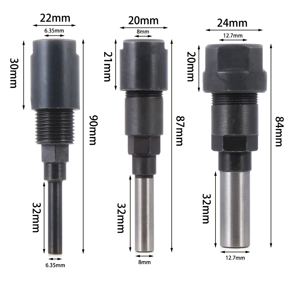 6,35/8/12,7 мм хвостовик фрезы удлинительная штанга HSS Концевая фреза концевые фрезы цанговый Пинцет для гравировальный станок деревообрабатывающий