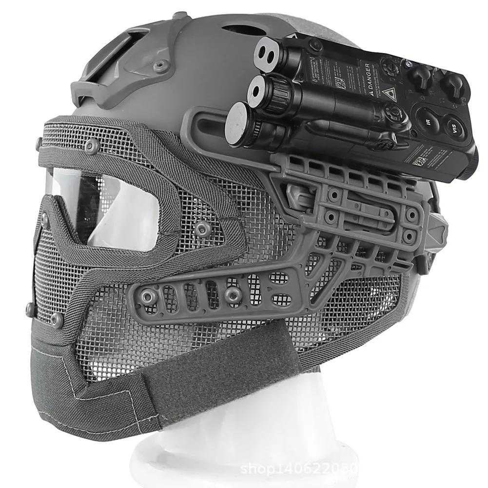 

Outdoor Tactical G4 System Steel Wire Mask Tactical Helmet Integration Full Face Protective Mask CS Field Operations Equipment