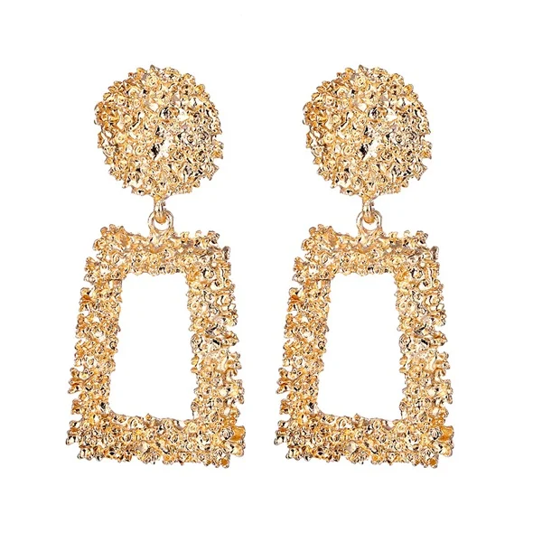 FNIO Fashion Vintage Earrings For Women Big Geometric Statement Gold Metal Drop Earrings 2020 Trendy Earings Jewelry Accessories LNIE701-1