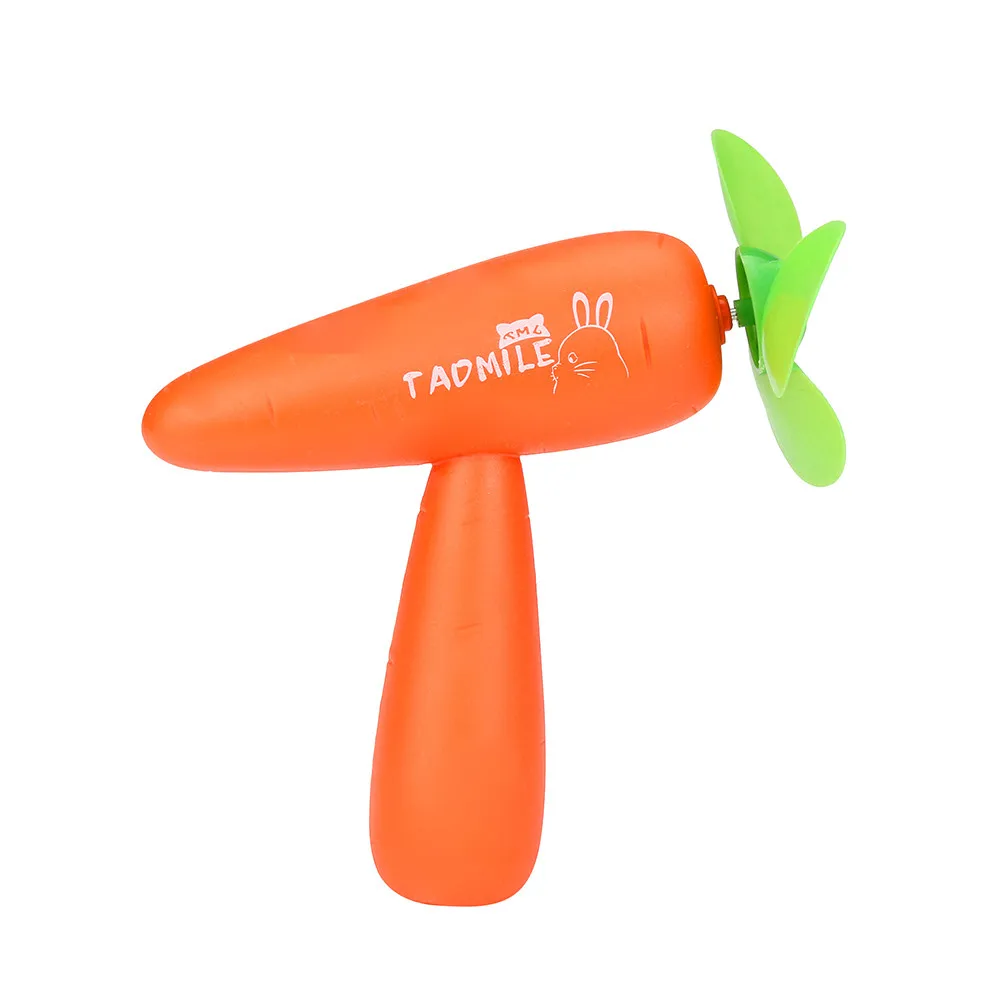 Kids toys educational New Child Kid Cartoon Carrot Portable Handheld Small Fan Travel No Battery for Outdoor Y819