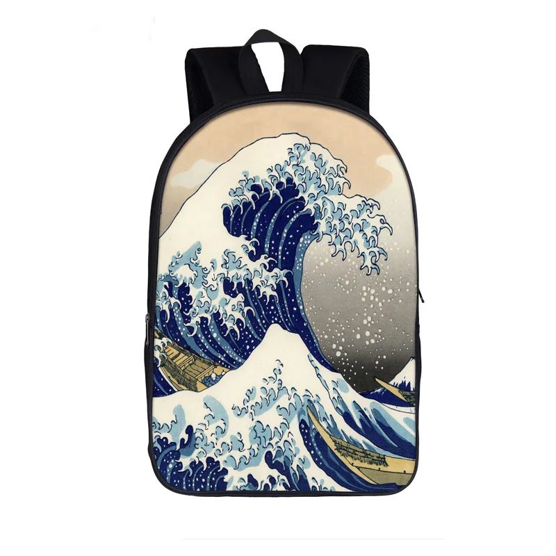 Online Van Gogh Michelangelo Da Vinci kunst rucksack für teenager jungen mädchen kinder schule taschen frauen kausalen tasche schule rucksack