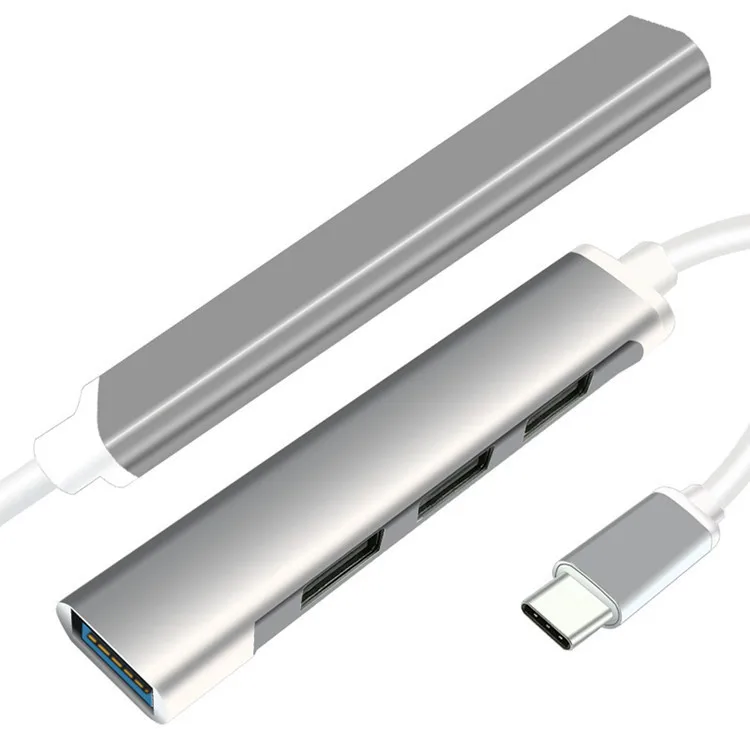 Mac type-c док-станция usb c 3,0 хаб high-end ультра-тонкий ноутбук в металлическом корпусе 4 порта usb разветвитель