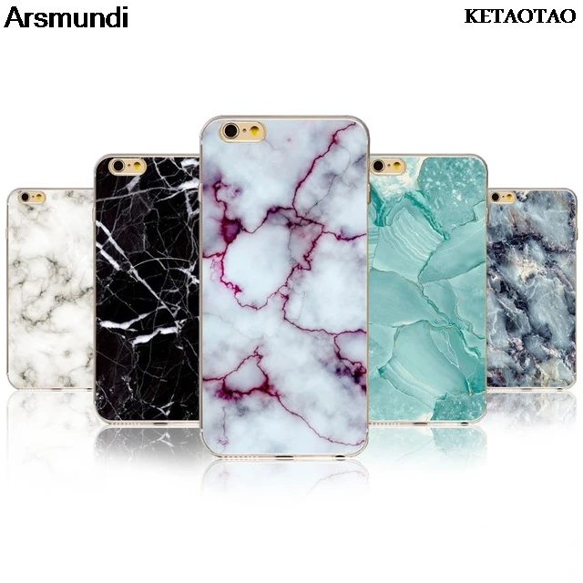 KETAOTAO Marble Image Painted Landscape Pattern Phone Cases for iPhone 5 6 6S 7 8 Plus X Case Crystal Clear Soft TPU Cover |