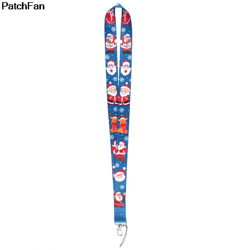 Patchfan Рождество мультфильм тема шейный ремешок для ключей очки держатель для карт бисера брелок телефон камера лямки A2504