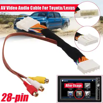

Car 3RCA Adapter Audio Video Input Cable For Toyota Corolla Camry Avalon RAV4 for Lexus DVD Navigation Headunit 28Pin AV Port