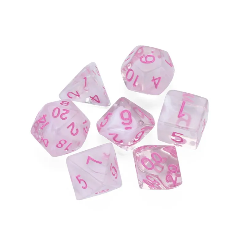 

7Pcs sets with 20 dice dnd dice sets TRPG party game lovers dados de rpg polydice brand new dobbelstenen dice d20 30A20
