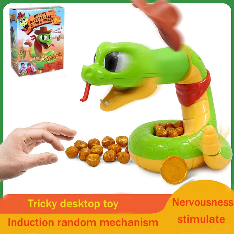 Interactive Toys Electric Scary Rattlesnake Tricky Toy Fun Multiplayer Party Game Biting Hand Rattlesnake Interactive Toy 2021