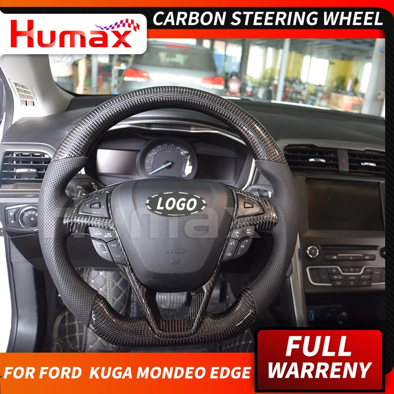 

For Ford KUGA MONDEO EDGE Carbon Fiber Steering Wheel Universal Replacement For ford Carbon Accessories steering wheel car parts