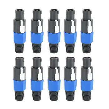 

10PCS 4 Cores XLR Plug Long Tail Connector DIY Audio Cable Socket ABS