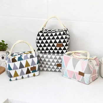 

Portable Lunch Bag New Thermal Insulated Lunch Box Tote Cooler Handbag Bento Pouch Dinner Container School Food Storage Bags
