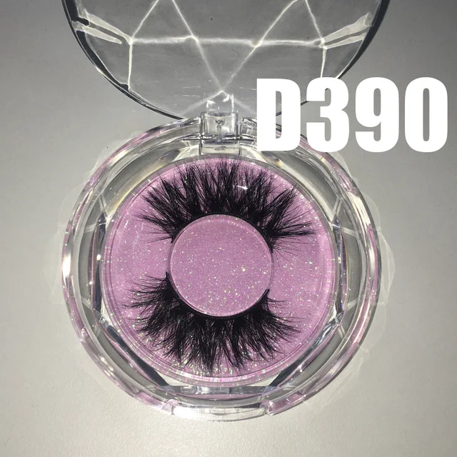 BossGirl Lashes False Eyelashes Natural Long 22mm 20mm 3D 5D Real Mink Handmade Lightweight Comfortable D414 D390 round