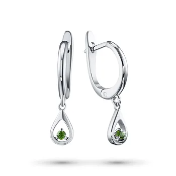 

Earrings made of silver with chrome diopside e0605sg03152300