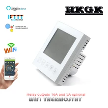 Внутренний ЖК-дисплей с Wi-Fi термостатом, может использоваться с google home control, для напольной системы отопления, Релейные выходы 3A/16A опционально