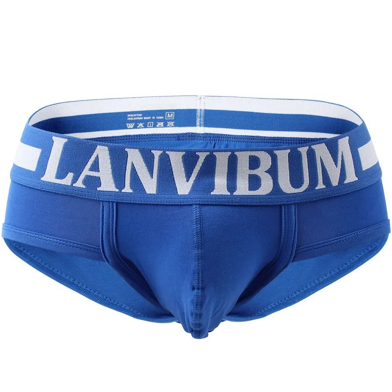 LANVIBUM slip doux pour homme, sous vêtement avec poche convexe en U, slip Gay confortable