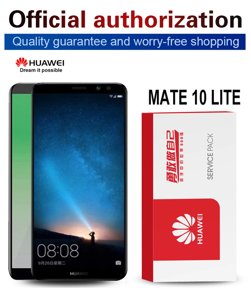 5,9 ''дисплей с рамкой Замена для huawei mate 10 Lite lcd кодирующий преобразователь сенсорного экрана в сборе Nova 2i RNE-L21