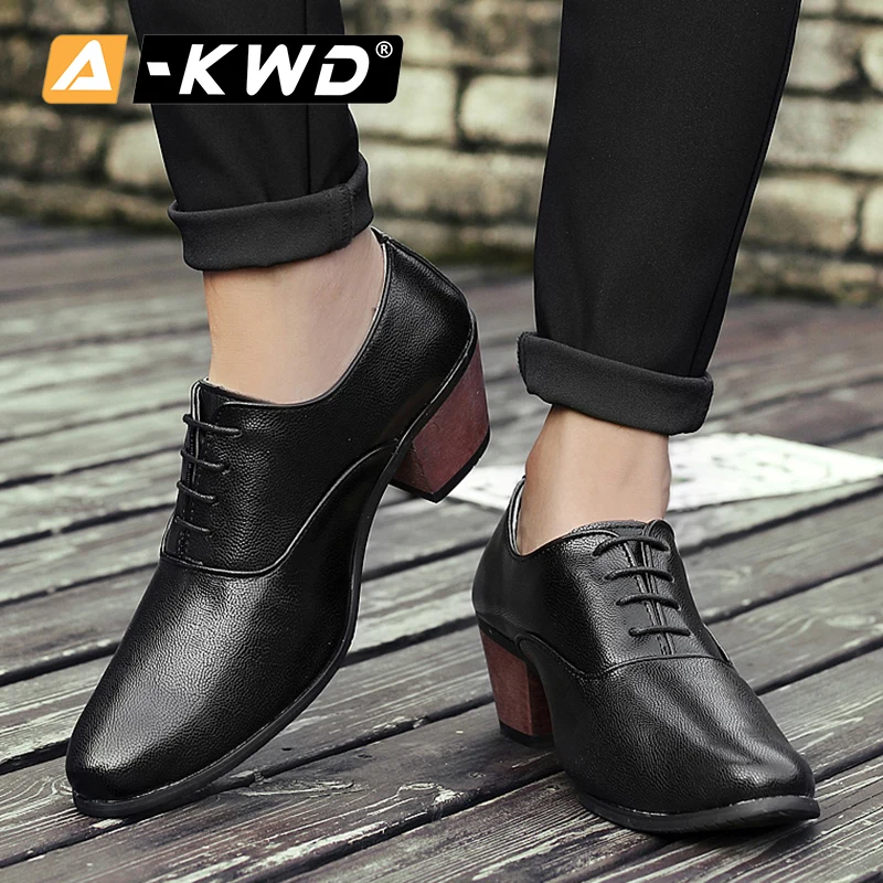 Модные низкие мужские туфли Zapatos De Hombres; мужские лоферы на шнуровке; Роскошные повседневные мужские туфли на высоком каблуке 6 см, увеличивающие рост; размеры 38-44