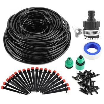 

25M DIY Micro Drip Irrigation System Plant Self Watering Garden Hose Kits Micro Drip Watering System Plant Garden Sprinkler Kit