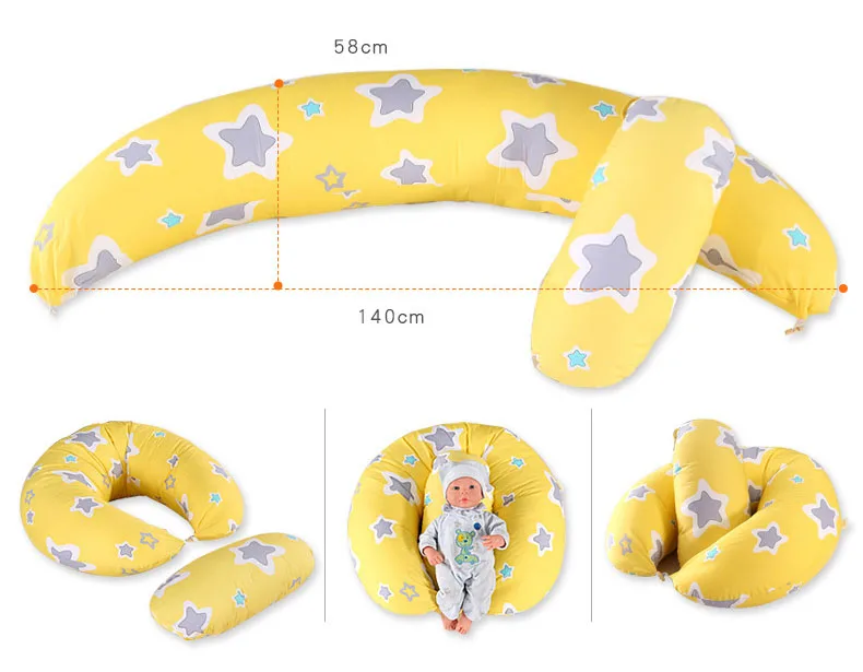 Moon Shape Multifunctional Baby Breastfeeding Pillow For Pregnant Women Maternity Pillow Body Lumbar Cushion Nursing