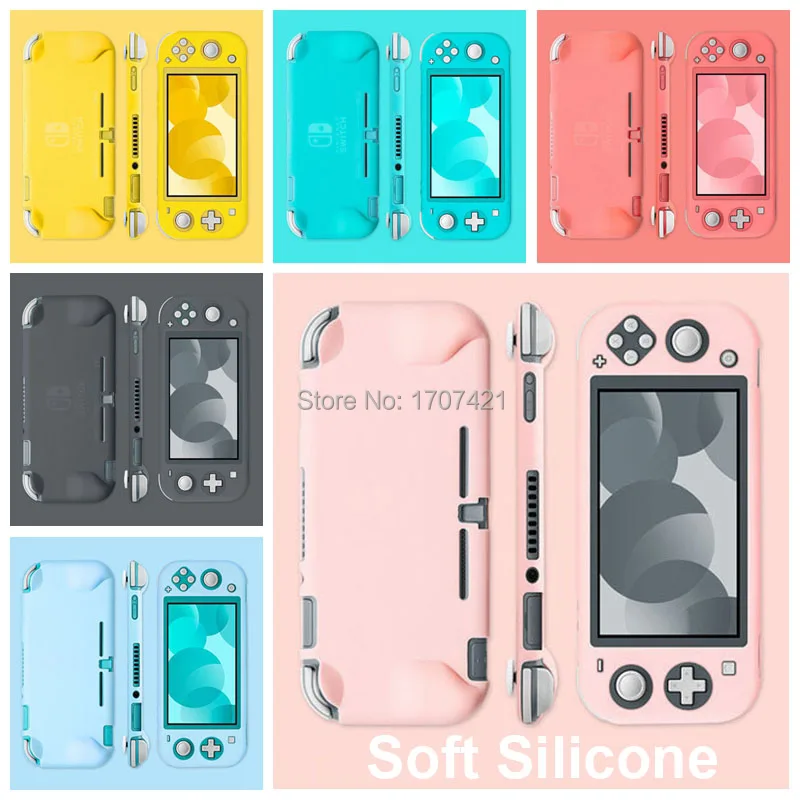 Soft-Silicone-Case Skin-Cover Ergonomic Switch-Lite Console Protective Nintendos Pink