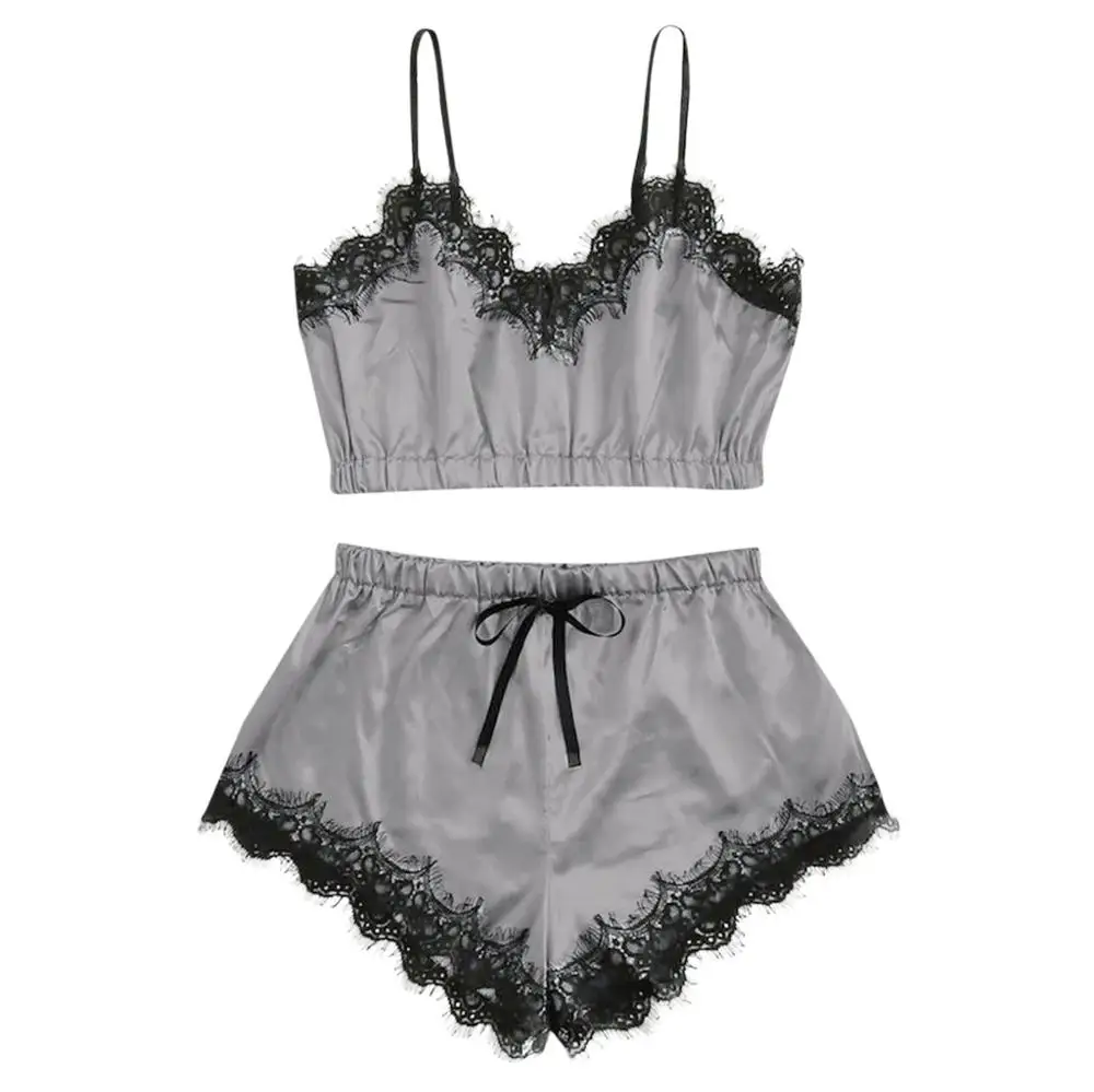 G Сексуальные пижамы Для женщин шелковые кружева сетки нижнее белье Babydoll ночная Пижама летняя пикантная женская одежда 잠옷 수면잠옷 - Цвет: G