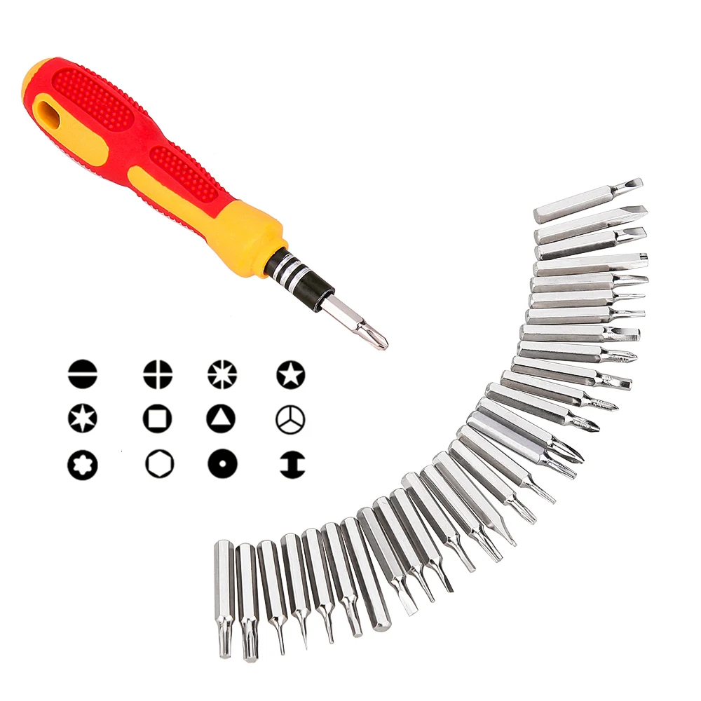 LAMEZIA 31 In 1 Precision Screwdriver Set Slotted Phillips Screw Driver Torx Hex Repair Tools For Phone Computer Camera