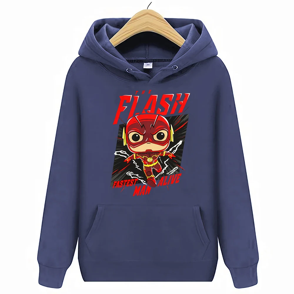 Тёмно-синий Funko Pop Box Lunch эксклюзивные толстовки с капюшоном и свитшоты из винила The Flash Comics - Цвет: Тёмно-синий