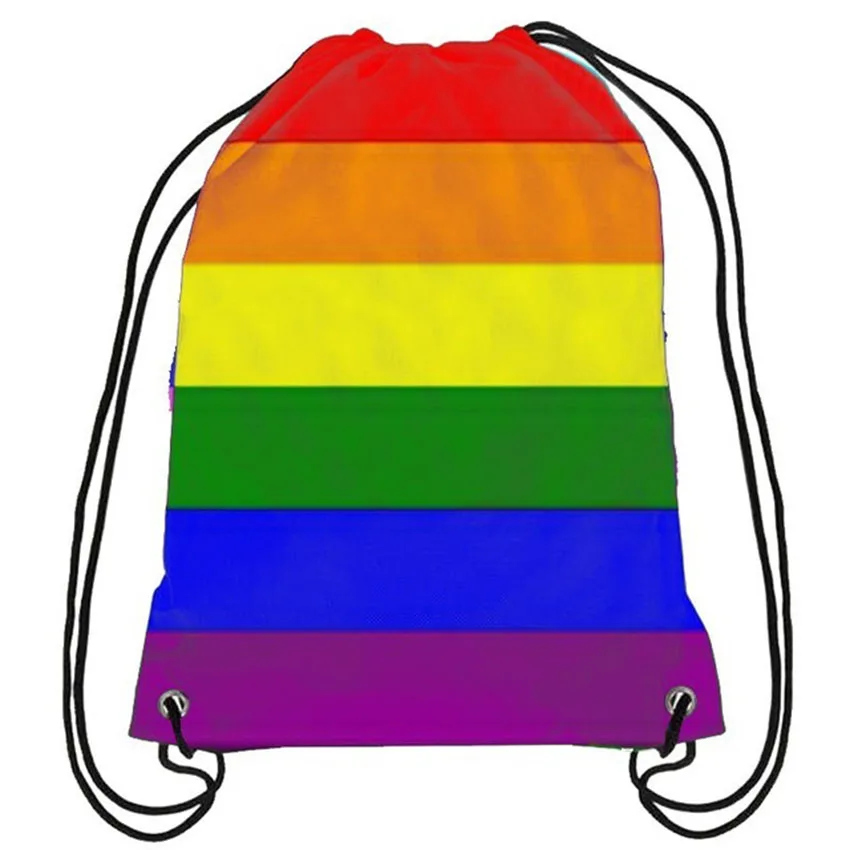 Гордость Pansexaul Drawstring Рюкзак геи ЛГБТ подарок цифровая печать для Для мужчин и Для женщин школьный дорожная сумка из полиэстера