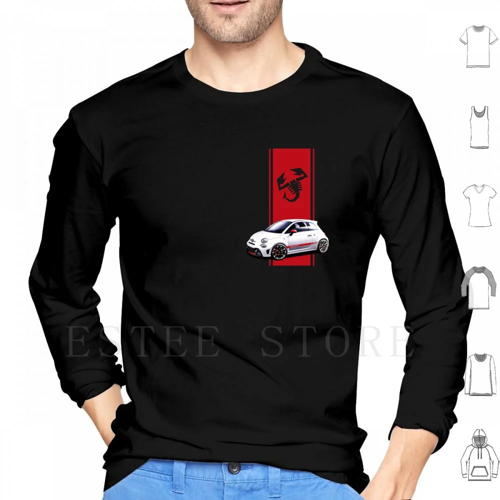 Abarth Series 4 595 Competizione Hoodie Manica Lunga Abarth 595 Competizione Fiat Scorpion Abarth 595