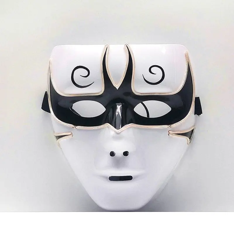 Новинка, маска на Хэллоуин, светодиодный масок, светящиеся Вечерние Маски, неоновая маска для косплея, тушь для ресниц, ужас, маскарадные маски, светящиеся в темноте - Цвет: T